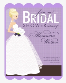 Brunette Bride Dress Invitation Template, HD Png Download, Transparent PNG
