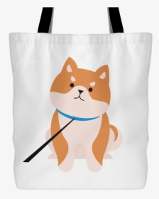 Cute Shiba Inu On A Leash Tote Bag White - Tote Bag, HD Png Download, Transparent PNG