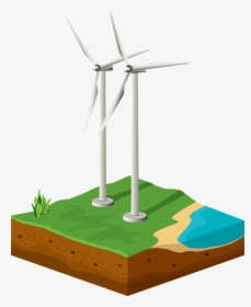The Windmills, Windmill, Landscape, Wind, The Power - Gyro Sensör Wind Turbine, HD Png Download, Transparent PNG
