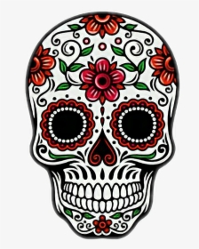 #calavera #catrina #rojo #mexico - Day Of The Dead Skull Clipart, HD Png Download, Transparent PNG
