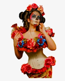 Mujer Catrina Png - Women Day Of The Dead Costume, Transparent Png, Transparent PNG