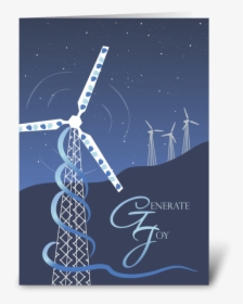 Happy Holidays Greeting Card - Wind Turbine, HD Png Download, Transparent PNG