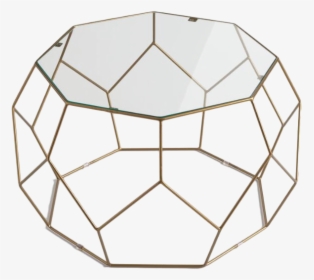 Glass Metal Glass Geometric Coffee Table, HD Png Download, Transparent PNG
