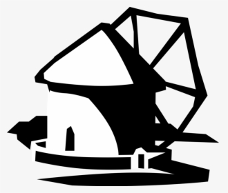 Vector Illustration Of Windmill On Greek Island Of - Greek Windmill Png, Transparent Png, Transparent PNG