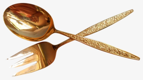 Gold Spoon And Fork Png , Png Download - Gold Spoon And Fork Png, Transparent Png, Transparent PNG