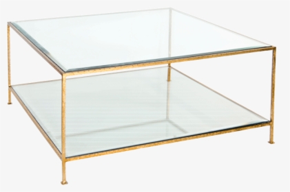 Classy Design Gold Square Coffee Table Glass Tables - Coffee Table, HD Png Download, Transparent PNG