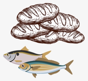 Five Loaves And Two Fish Cartoon, HD Png Download, Transparent PNG