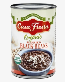 Organic Refried Black Beans Can Cfedits - Casa Fiesta Organic Dark Red Kidney, HD Png Download, Transparent PNG