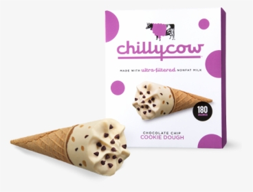 Chocolate Chip Cookie Dough - Chilly Cow Chocolate Chip Cookie Dough Cone, HD Png Download, Transparent PNG