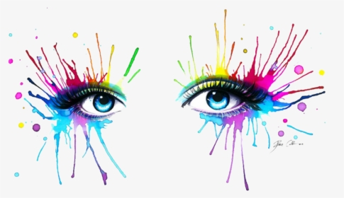 #ftestickers #watercolor #painting #abstract #eyes - Rainbow Eyes Png, Transparent Png, Transparent PNG