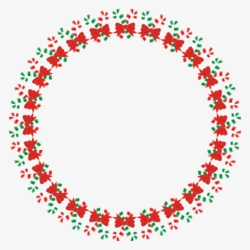 Candy Canes With A Bow Frame - Hand Drawn Circle Frame, HD Png Download, Transparent PNG