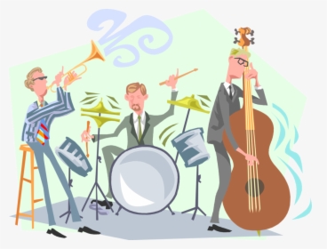 Vector Illustration Of Dixie Jazz Band Musicians Perform - Jazz Musicians Clipart, HD Png Download, Transparent PNG