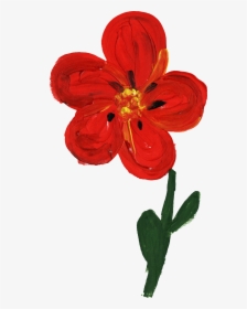 Paint A Simple Red Flower, HD Png Download, Transparent PNG