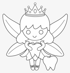 Fairies Clipart Printable - Tooth Fairy Colouring Pages, HD Png Download, Transparent PNG