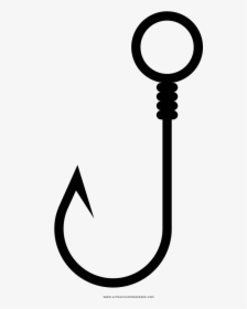 Fishing Hook Coloring Page - Canne A Peche Png, Transparent Png, Transparent PNG