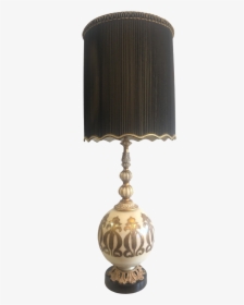 Hollywood Regency Style Large Gold Gilded Lamp And - Lampshade, HD Png Download, Transparent PNG