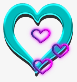 #mq #green #purple #hearts #heart #neon - Heart, HD Png Download, Transparent PNG