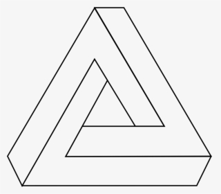 Line Art,triangle,symmetry - Impossible Triangle Clipart, HD Png Download, Transparent PNG