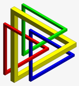 Line,parallel,penrose Triangle - Colorfulness, HD Png Download, Transparent PNG
