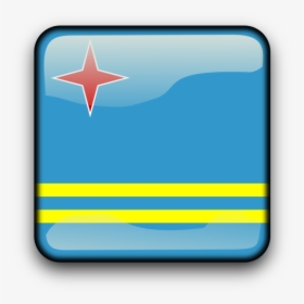 Blue,line,rectangle - Flag Of Aruba, HD Png Download, Transparent PNG