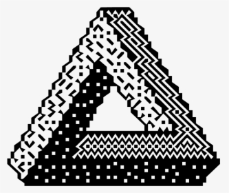 A Stylised Image Of A Penrose Triangle - Stylised Triangle, HD Png Download, Transparent PNG