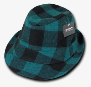Decky Acrylic Plaid Lightweight Fedoras Trilby Panama - Fedora, HD Png Download, Transparent PNG