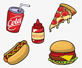 Hamburger Hot Dog Tattoo Ice Cream Sticker - Sticker Hot Dog Png, Transparent Png, Transparent PNG