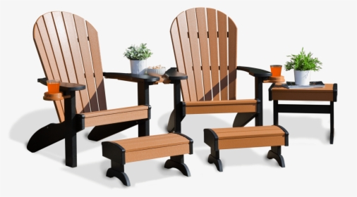 Deck Furniture Adirondack Companion Deluxe Set Cedar - Chair, HD Png Download, Transparent PNG
