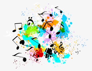 Music Graffiti Symbol Musical Color Decoration Banner - Graffiti Music Notes Png, Transparent Png, Transparent PNG