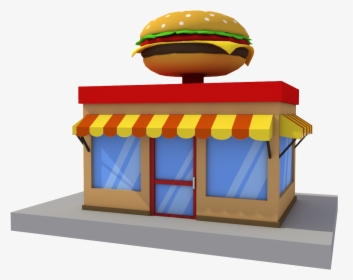 Transparent House Cartoon Png - Burger House Cartoon, Png Download, Transparent PNG