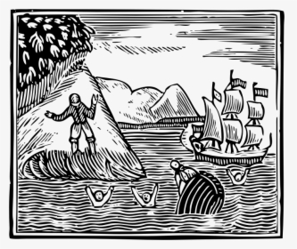 Robinson Crusoe The Wreck - Robinson Crusoe Coloring Pages, HD Png Download, Transparent PNG