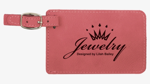 Luggage Tag With Custom Laser Engraving Pink Leather - Wallet, HD Png Download, Transparent PNG