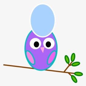 Purple Owl Blue Egg Svg Clip Arts - Owl Clip Art, HD Png Download, Transparent PNG