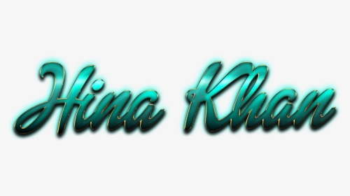 Hina Khan Decorative Name Png - Hina Khan Name, Transparent Png, Transparent PNG