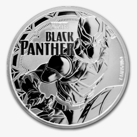 Transparent Black Panther Necklace Png - Black Panther Silver Coin, Png Download, Transparent PNG