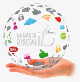 #mrmwsk #socialmedia #globe #galaxy #social #app #sticker - Social Media Activity, HD Png Download, Transparent PNG