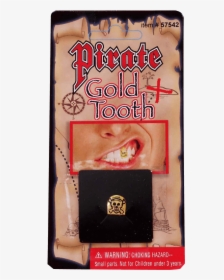 Pirate S Gold Skull Tooth Cap - Piracy, HD Png Download, Transparent PNG
