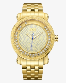 Jbw Hendrix J6338b Gold Gold Diamond Watch Front - Stainless Steel J6338b Watch, HD Png Download, Transparent PNG
