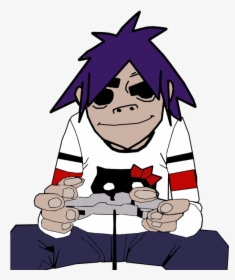 2d Of Gorillaz Playing Video- - Gorillaz 2d Outfits, HD Png Download, Transparent PNG