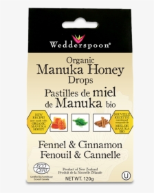 Wedderspoon Organic Manuka Honey Drop With Fennel & - Chocolate, HD Png Download, Transparent PNG