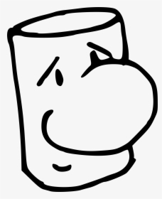Transparent Cartoon Arrow Png - Big Nose Clipart Black And White, Png Download, Transparent PNG