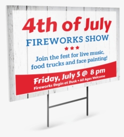4th Of July Fireworks Show Yard Sign Template Preview - Billboard, HD Png Download, Transparent PNG