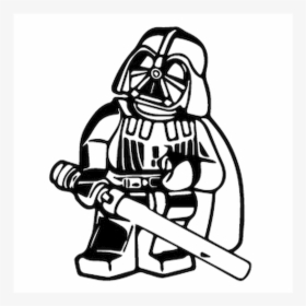 Lego Darth Vader Vinyl Decal Sticker  size Option Will - Star Wars Draw Darth Vader, HD Png Download, Transparent PNG