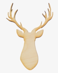 Deer Head Wood Cutout - Reindeer, HD Png Download, Transparent PNG