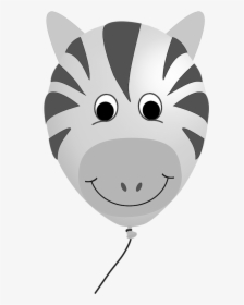 Zebra Balloon Clipart - Cartoon, HD Png Download, Transparent PNG