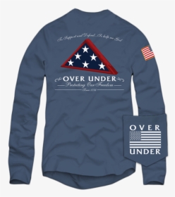 L/s Folds Of Honor T-shirt Navy - Long-sleeved T-shirt, HD Png Download, Transparent PNG