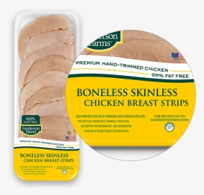 Premium Boneless Skinless Breast Strips - Sanderson Farm Thin Sliced Chicken Breast, HD Png Download, Transparent PNG