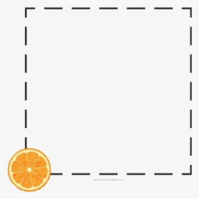 #orange #frame #border #square #geometric #fruit - Orange, HD Png Download, Transparent PNG