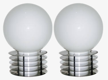 1960s Italian Double-lighted Glass And Chrome Table - Sphere, HD Png Download, Transparent PNG