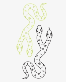 2 Headed Snake Drawing, HD Png Download, Transparent PNG
